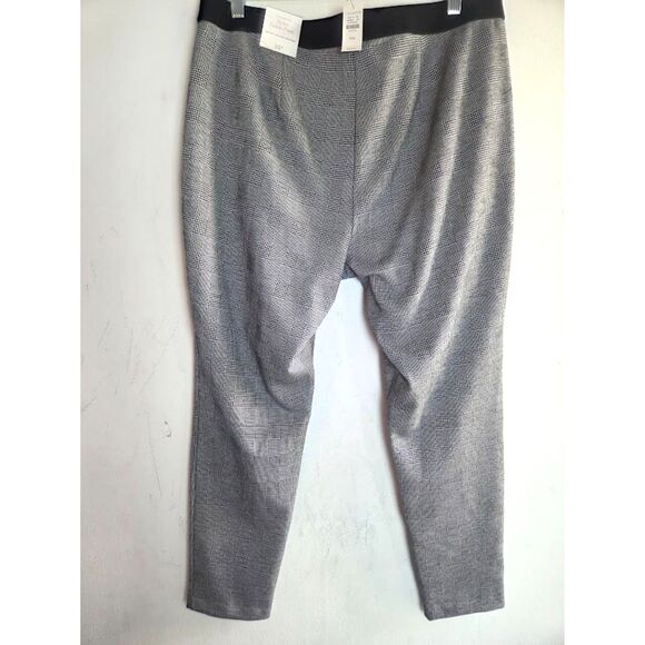 NWT Talbots "Soho" Grey Black Houndstooth Pull On Ankle Pants size 16Petite - Picture 3 of 8